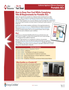 T20 Portable ACs Fact Sheet