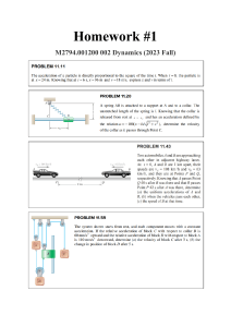 Dynamics Homework#1