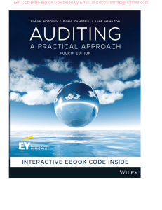 Auditing A Practical Approach, 4e Robyn Moroney, Fiona Campbell, Jane Hamilton