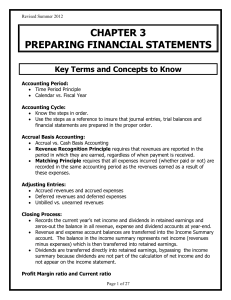 Preparing Financial Statements: Accounting Principles