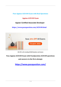 ACD100 Appian Certified Associate Developer Real Questions