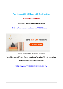 Microsoft Cybersecurity Architect SC-100 Real Questions