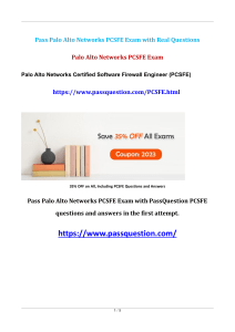 Palo Alto Networks PCSFE Practice Test Questions