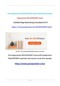 Pegasystems PEGACPDC88V1 Practice Test Questions