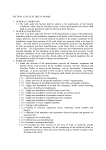 SAMPLE OF ELECTRICAL  THECHNICAL SYSTEM SPECIFICATION