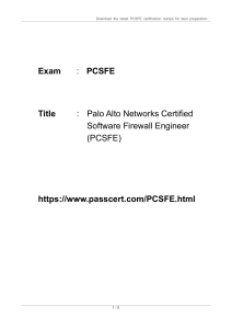 Palo Alto Networks PCSFE Exam Dumps