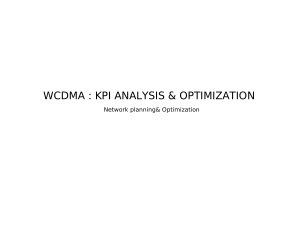 WCDMA KPI Analysis & Optimization Presentation