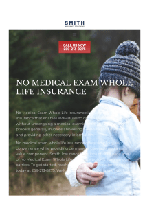No Medical Exam Whole Life Insurance