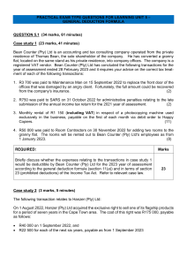 Practical exam type questions