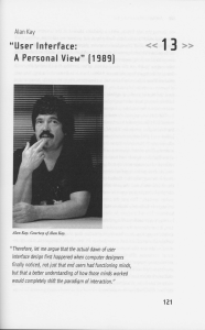 Alan Kay. User Interface. A Personal View. 1989