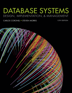 Database Systems: Design, Implementation, & Management