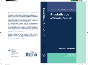 Biostatistics - A Computing Approach