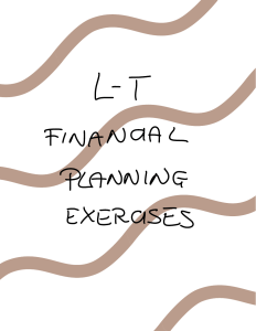 LT Financial Planning Exercises
