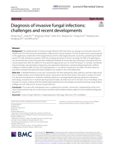 Diagnosis of invasive fungal infections: challenges and recent developments