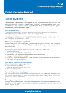 Sleep-hygiene