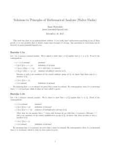 Solutions to Rudin Principles of Mathematical Analysis