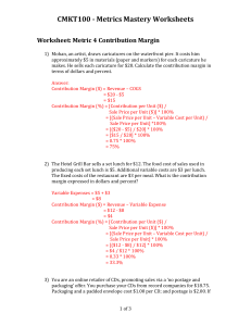 Metrics Mastery - Contribution Margin Solution (1)