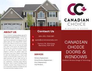 Canadian Choice Windows & Doors - Month 03