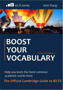 BOOST YOUR VOCABULARY - THE OFFICIAL CACMBRIDGE GUIDE TO IELTS - 2023