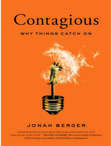 contagious why things catch on jonah be