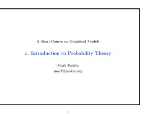 Introduction to Probability Theory