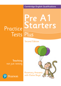 cambridge practice tests plus-pre A1 starters-2018-SB