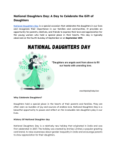 National Daughters Day: A Day to Cherish Our Girls