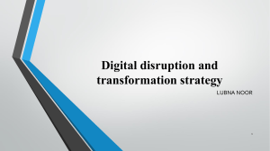 Digital disruption and transformation strategy