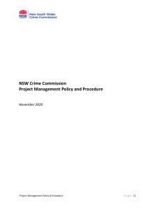 NSWCC Project Management Policy and Procedure v1.3