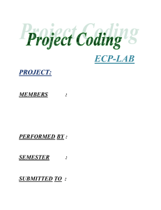 Project Coding (MATLAB)
