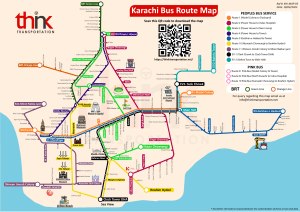 Karachi transport map peoples bus service green line orange line think transportation