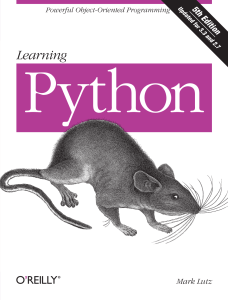 Learning Python powerful object-oriented programming by Mark Lutz