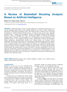 A Review of Basketball Shooting Analysis Based on Artificial Intelligence