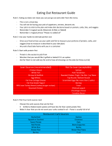 Gravity Transformation Eating Out Guide