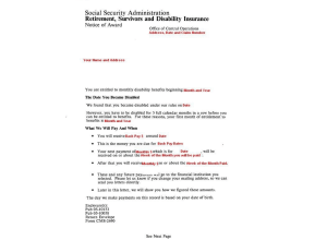 SSI AWARD LETTER TEMPLATE