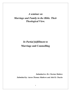 Marriage and Counselling