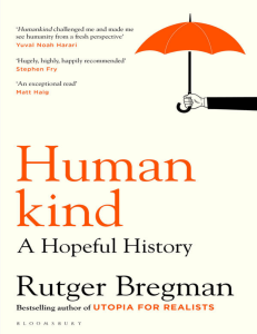 Humankind - A Hopeful History by Rutger Bregman ( PDFDrive )