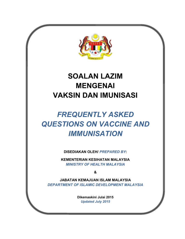 Soalan Lazim Berkaitan Vaksin Imunisasi 02072015