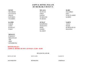 JADWAL RONDA MALAM