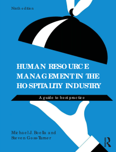 HUMAN RESOURCE MANAGEMENT IN THE HOSPITA