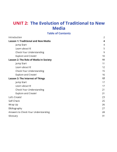 FINAL Unit 2 - The Evolution of Traditional to New Media, 3 Topics