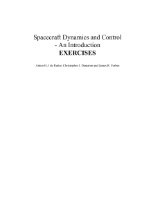 Spacecraft Dynamics and control EXCERCISES