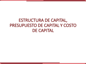 Estructura de capital, presupuesto de capital y costo de capital