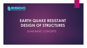 EARTH QUAKE RESISTANT DESIGN OF STRUCTURES