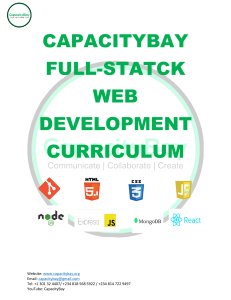 CapacityBay Fullstack curriculum No dates