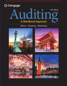 Auditing A Risk Based Approach, 12e Zehms, Gramling, Rittenberg