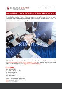 Executive Search Firms for Startups in India