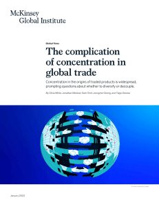 Mckinsey The complication of concentration of global trade