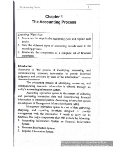 Chapter 1 - The Accounting Process