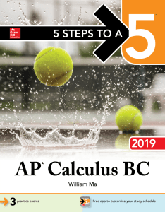 (5 steps to a 5) William Ma - AP calculus BC 2019 (2018)